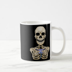 Caneca De Café Controladora de Jogador de Esqueleto do Halloween