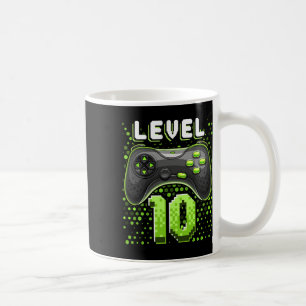 Caneca De Café Controladora de jogos de vídeo nível 10 10º jogado