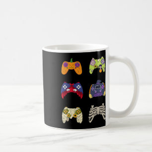 Caneca De Café Controladores de Jogos do Skeleton Zombie do Hallo