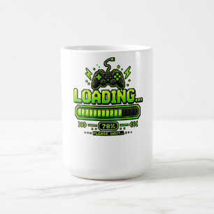Caneca De Café Controle de Jogo Neon Pixel Art