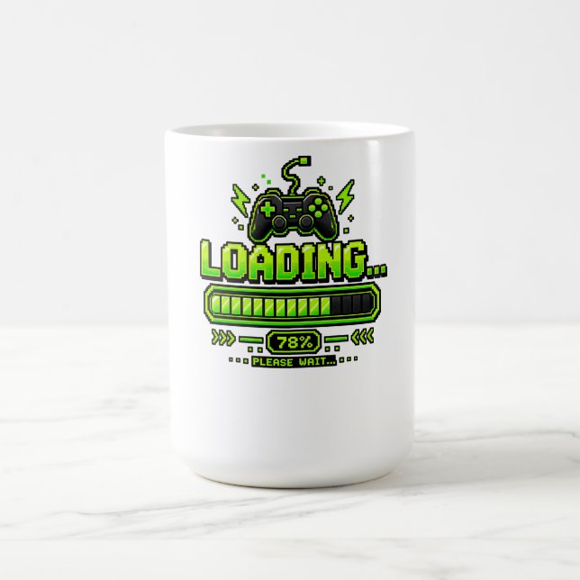 Caneca De Café Controle de Jogo Neon Pixel Art (Centro)