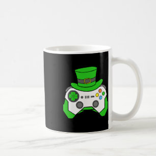 Caneca De Café Controle de Video Game do Dia de São Patrício para