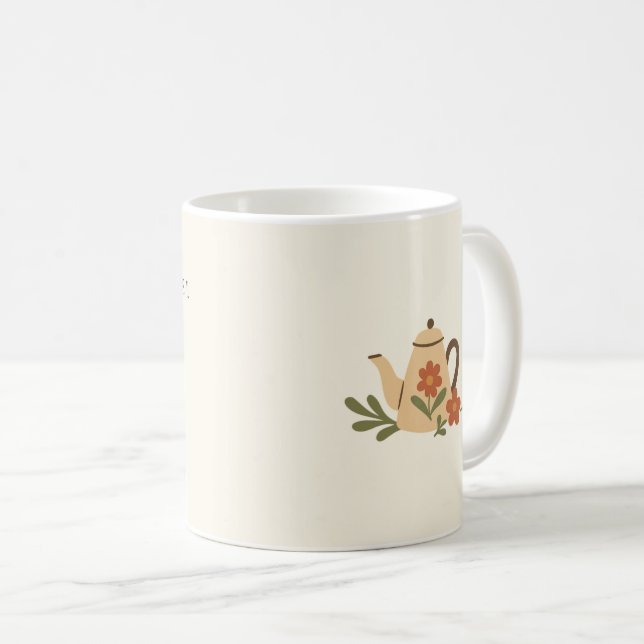 Caneca De Café Conversando Através De Arte Linda. (Frente Esquerda)