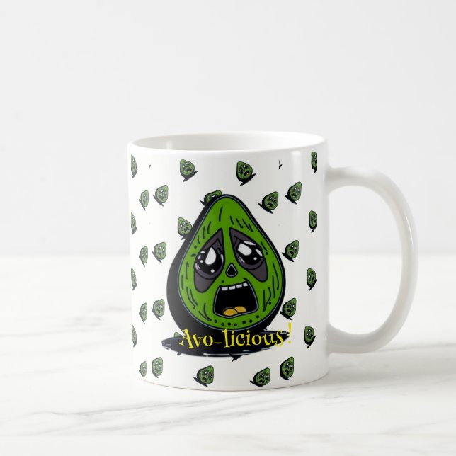 Caneca De Café Convite à apresentação engraçado do Avocado (Direita)