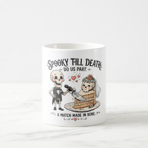 Caneca De Café Convite de Casamento Assustador Até que a Morte No