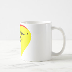 Caneca De Café Convite De Casamento Coração Vermelho Amarelo F O 