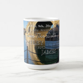 Caneca De Café Convite de London Bridge Salve a Data
