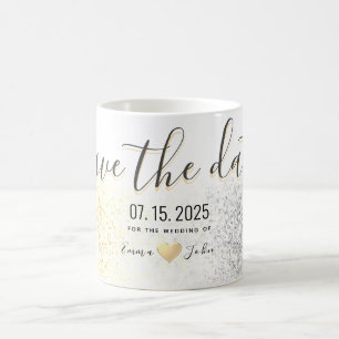Caneca De Café Convite de Noivado Save The Date