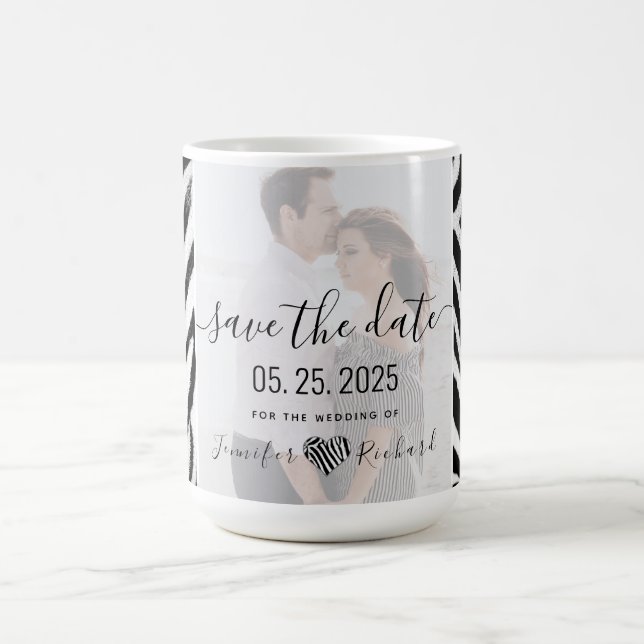 Caneca De Café Convite de Noivado Save The Date (Centro)