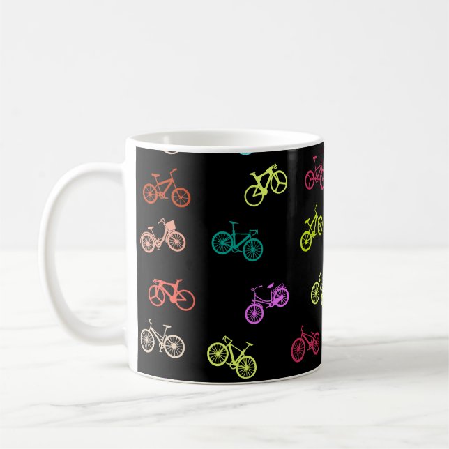 Caneca De Café Convite de padrão de bicicleta (Esquerda)