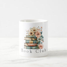 Caneca De Café Convite para Clube Floral de Livros