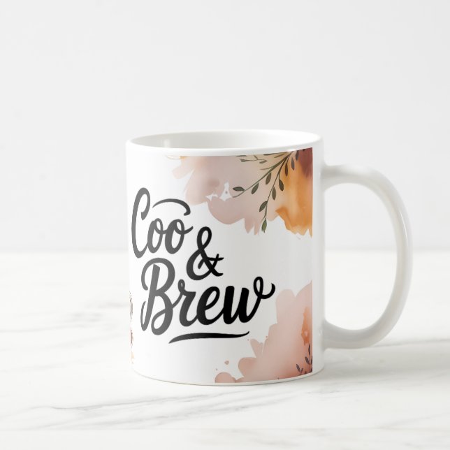 Caneca De Café Coo & Breve Pigeon Engraçado Coffee Mug (Direita)