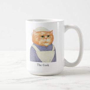 Caneca De Café COOK CAT Tall White Mug + Texto