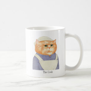 Caneca De Café COOK CAT White Mug + Texto