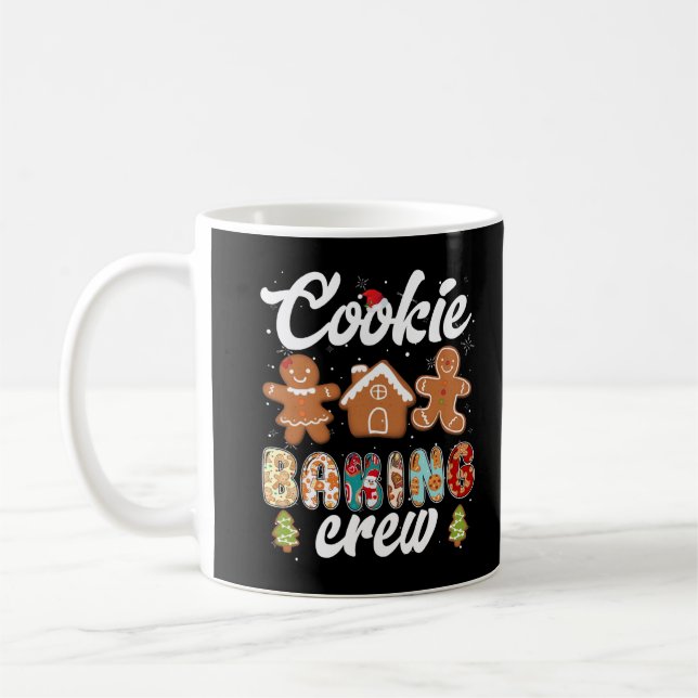 Caneca De Café Cookie Baking Crew Christmas Baking Gingerbird Ba (Esquerda)