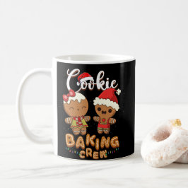 Caneca De Café Cookie Baking Crew Christmas Santa Family Team