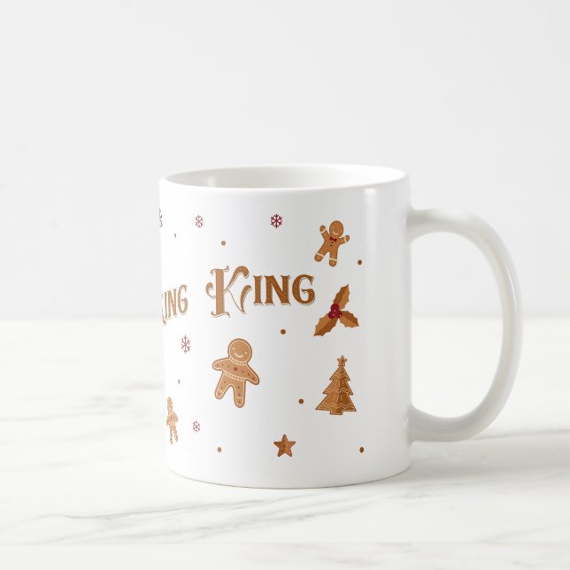 Caneca De Café Cookie Baking King Holiday Design (Direita)