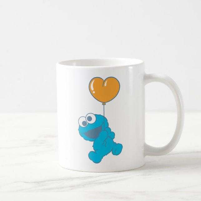 Caneca De Café Cookie Monster Heart Balloon (Direita)