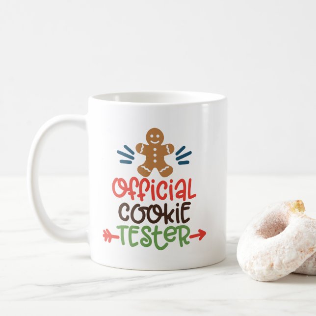 Caneca De Café Cookie Oficial Tester Café Mug - Bom Natal (Com Donut)