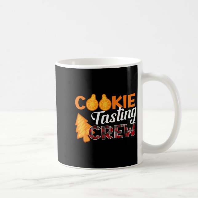 Caneca De Café Cookie Tasting Crew - Funny Plaid Christmas  (Direita)