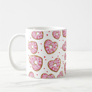 Caneca De Café Cookies de Coração Rosa Bonitos