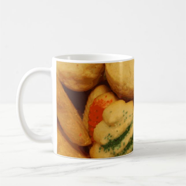 Caneca De Café Cookies de Natal com Prensas de Açúcar (Esquerda)