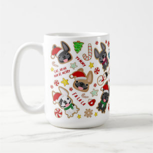Caneca De Café Cookies de Natal Mug pelo Bulldog francês Love
