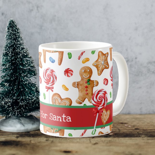 Caneca De Café Cookies de Natal para Papais noeis Brancos (Criador carregado)