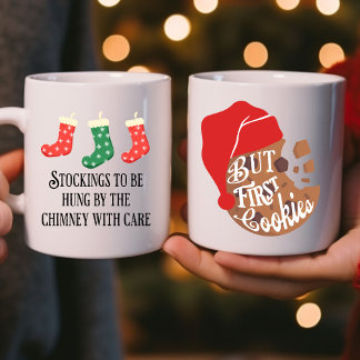 Caneca De Café Cookies de Natal Primeiro Foi A Noite Antes