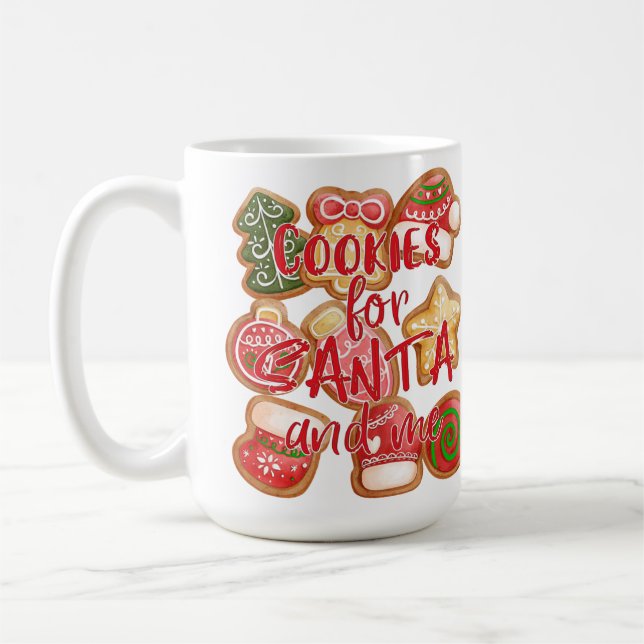 Caneca De Café Cookies Para Papais noeis E Para Mim - Natal (Esquerda)