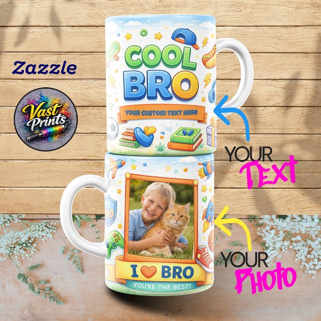 Caneca De Café Cool Bro Photo Collage Yellow Ribbon (Cool Bro Photo Collage Yellow Ribbon Coffee Mug)