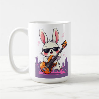 Caneca De Café Cool Bunny Rockstar
