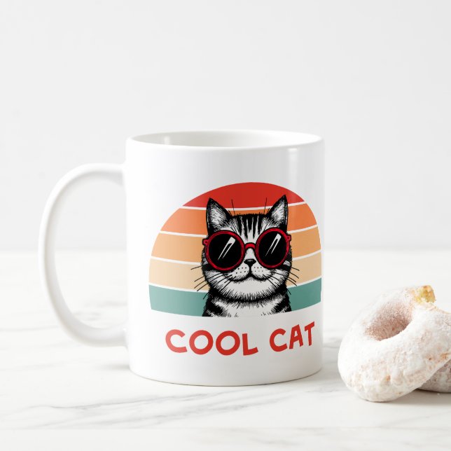 Caneca De Café Cool cat 2 (Com Donut)