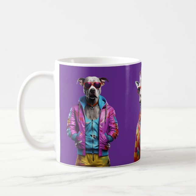 Caneca De Café Cool Crew – Colour-Pop Animal Squad Purple Mug (Esquerda)