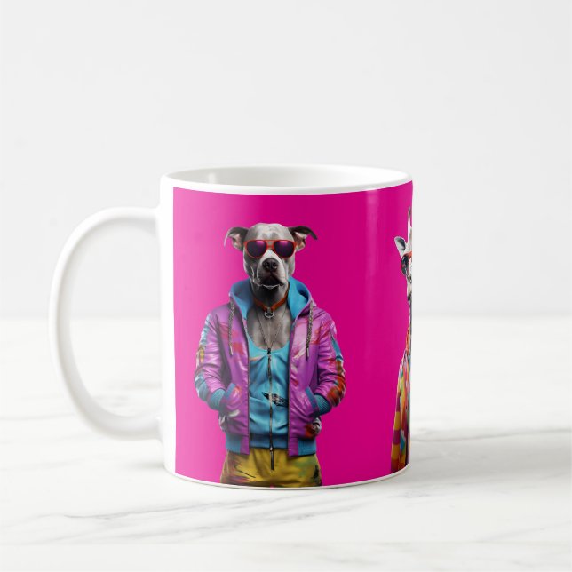 Caneca De Café Cool Crew – Colour-Pop Animal Squad Rosa Claro (Esquerda)