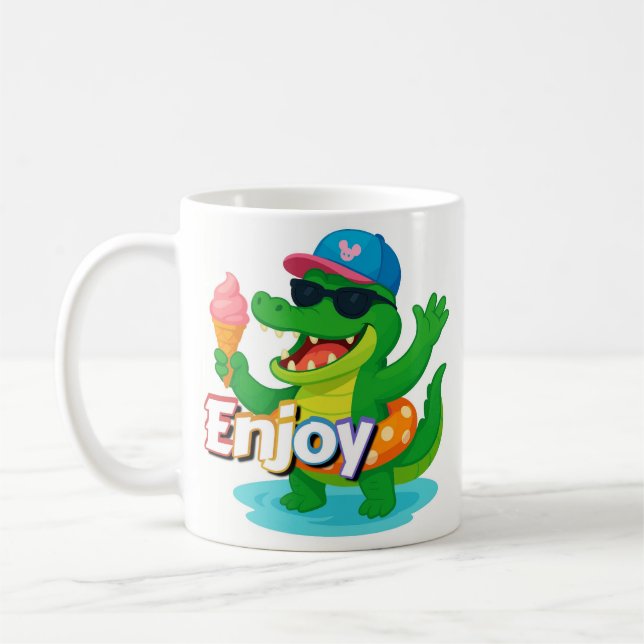 Caneca De Café Cool Croc Summer Vibes Mug (Esquerda)
