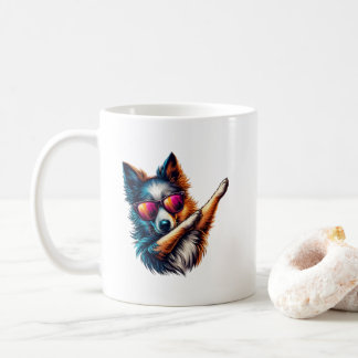 Caneca De Café Cool Dabbing Dog Art