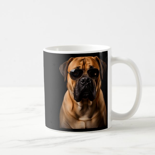 Caneca De Café Cool Dog Sungles Bullmastiff Funny Look  (Direita)