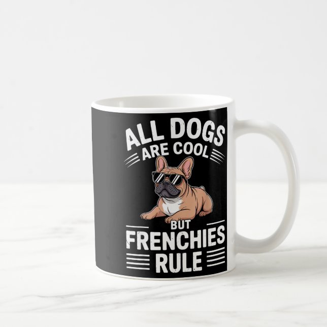 Caneca De Café Cool French Bulldog Art For Men Women Kids Frenchi (Direita)