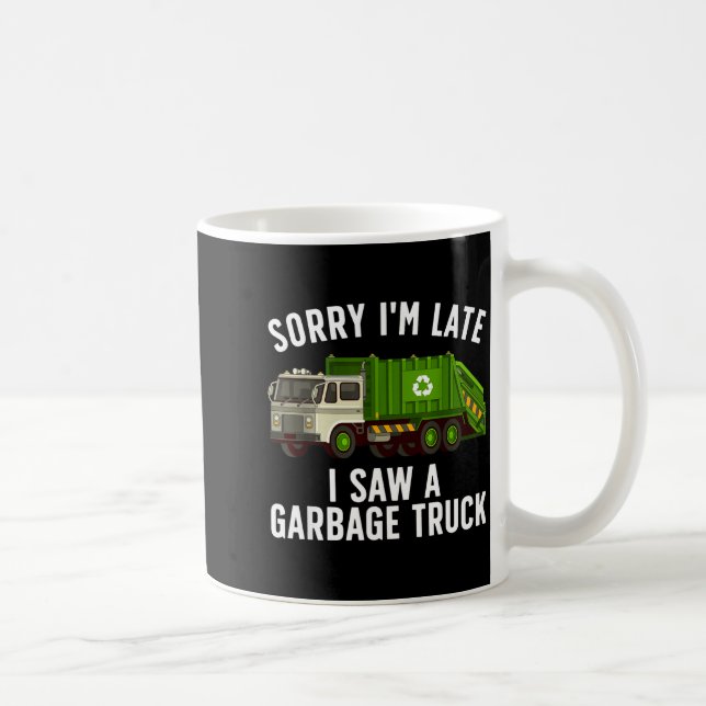 Caneca De Café Cool Garbage Truck Art For Men Women Kids Garbage  (Direita)
