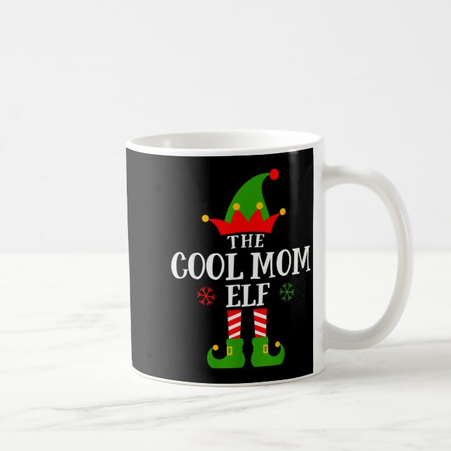 Caneca De Café Cool Mom Elf Funny Matching Family Christmas Pajam (Direita)