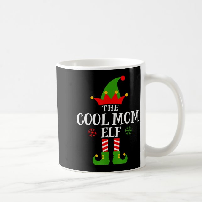 Caneca De Café Cool Mom Elf Funny Matching Family Christmas Pajam (Direita)