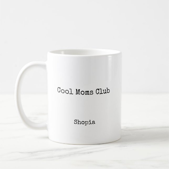 Caneca De Café Cool Moms Club Personalized (Esquerda)