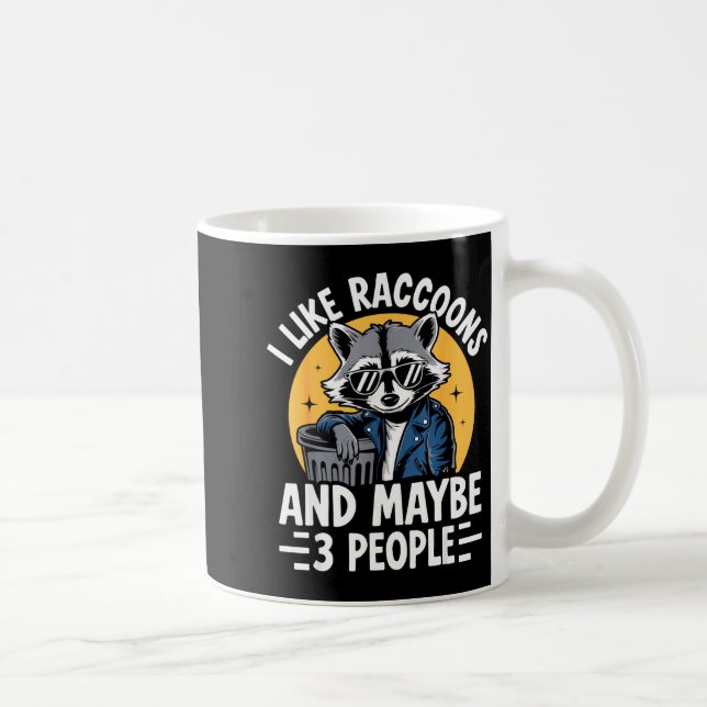 Caneca De Café Cool Raccoon Tee For Men Women Kids Racoon Raccoon (Direita)