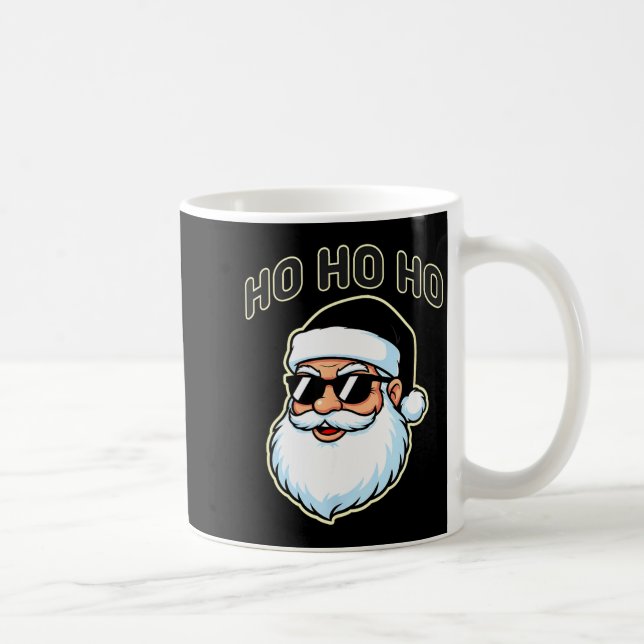 Caneca De Café Cool Santa In Black Hat Sungles Graphic 2  (Direita)