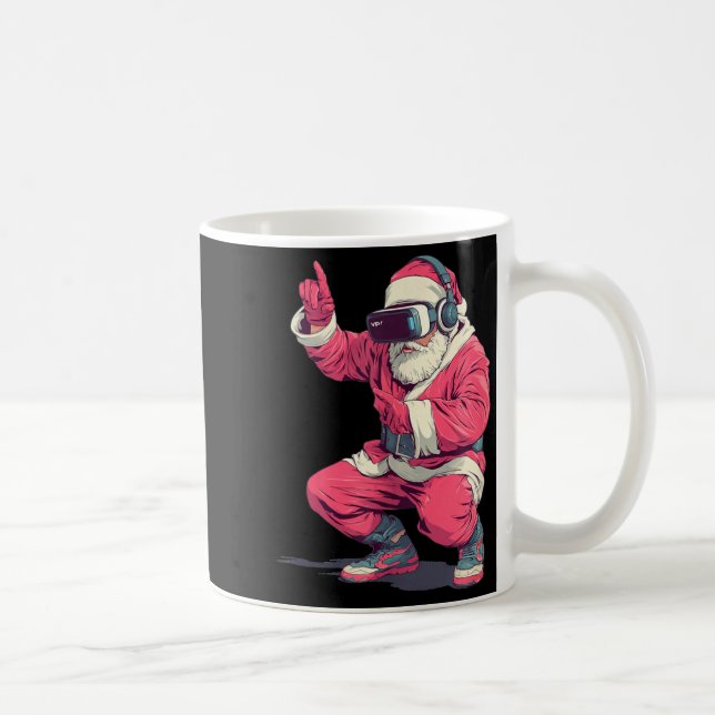 Caneca De Café Cool Santa Moves With Vr Headset For Gaming Christ (Direita)