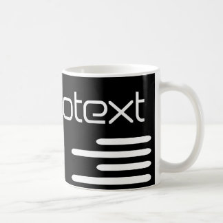Caneca De Café Cool Technotext Techno Text Black