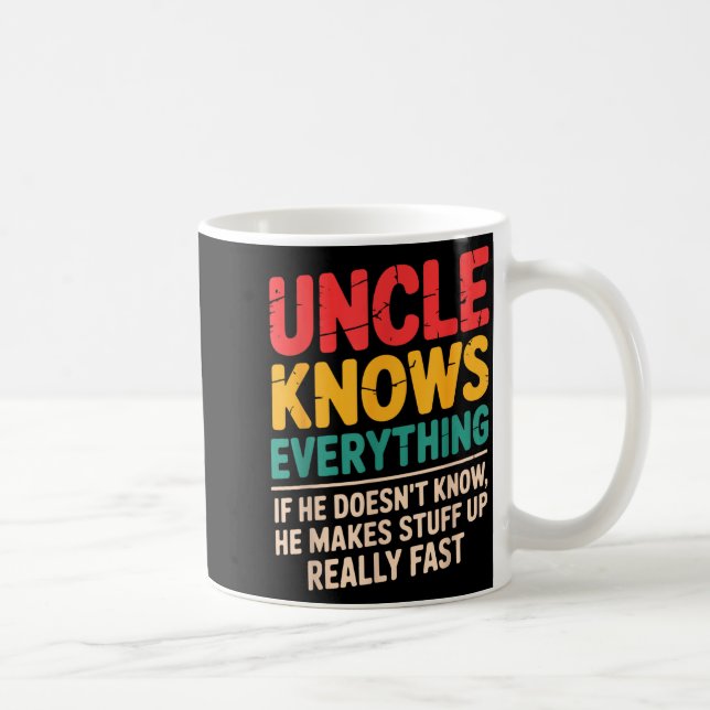 Caneca De Café Cool Uncle Design For Uncle Men From Nephew Niece  (Direita)