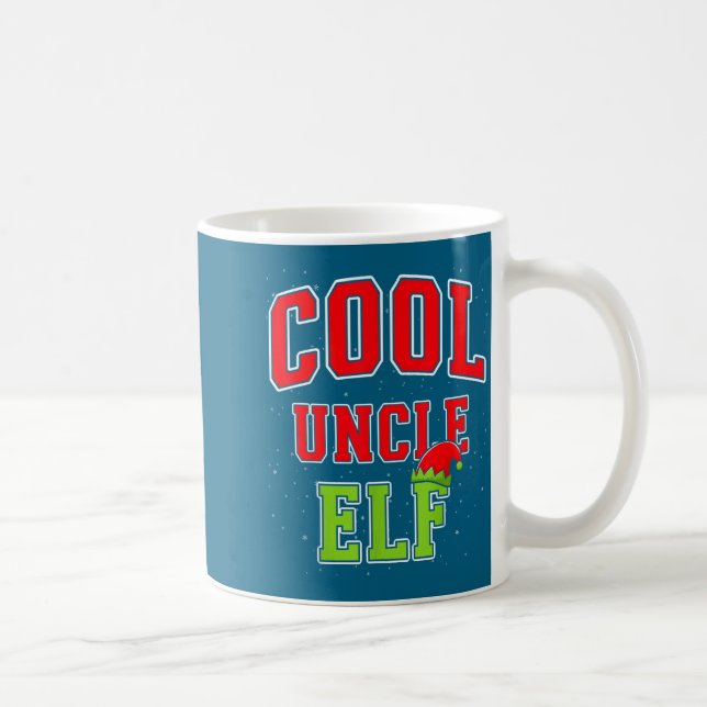 Caneca De Café Cool Uncle Elf Christmas Family Matching Group Xma (Direita)