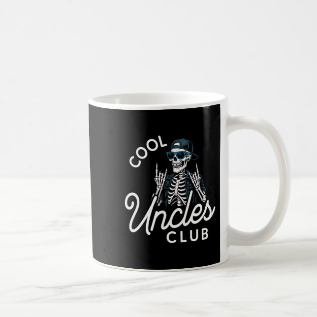 Caneca De Café Cool Uncles Club Shirt Funny Skeleton Men Uncle  (Direita)